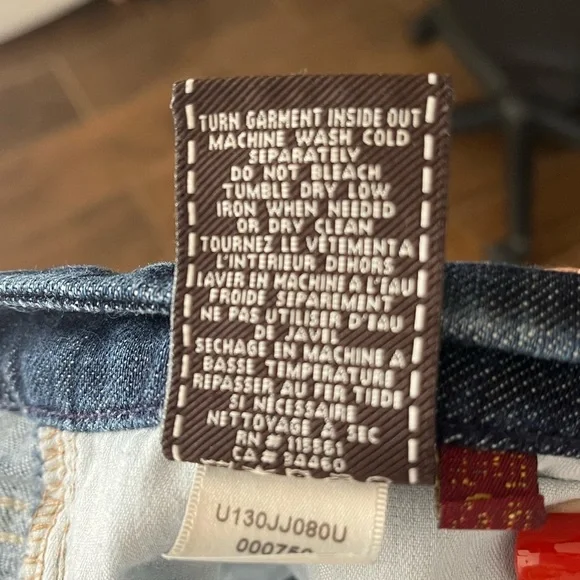 7 for mankind A pocket size 31 blue jeans - Picture 7 of 7